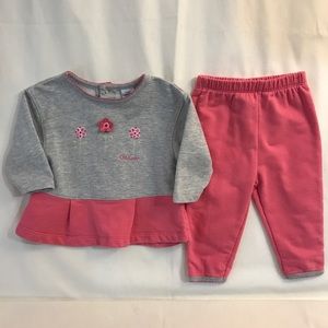 OshKosh Baby Girl 6-9 Months Top & Pants Outfit